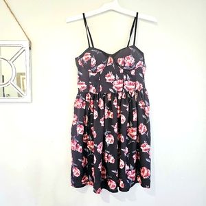 New Band of Gypsies rose floral print bustier dress